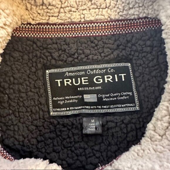 True Grit 1/2 Zip Sueded Soft Sherpa‎ Midnight Jacket in Size Medium - Picture 3 of 7